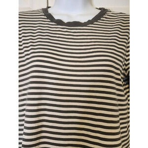 Loft Olive Striped Shirt